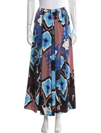 Pre-owned Christian Siriano Printed Long Skirt In Multi