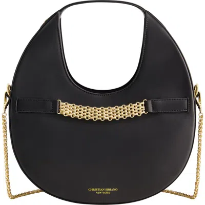 Christian Siriano Round Chain Strap Bag In Black