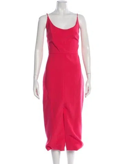 Pre-owned Christian Siriano Scoop Neck Long Dress In Pink