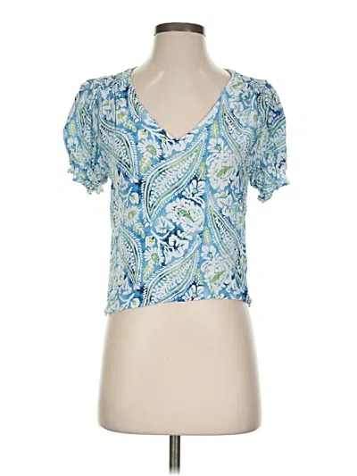 Pre-owned Christian Siriano Short Sleeve T-shirt In Blue
