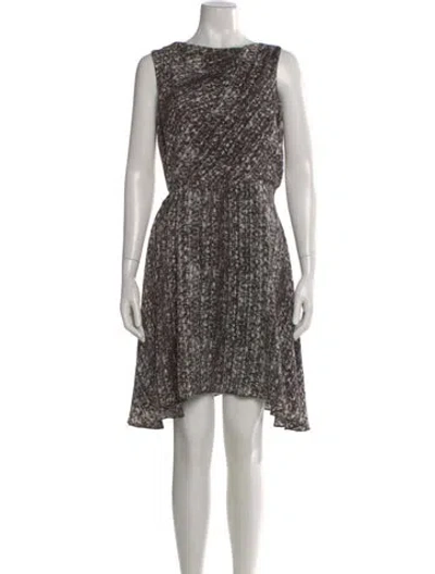 Pre-owned Christian Siriano Silk Mini Dress In Black