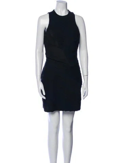 Pre-owned Christian Siriano Silk Mini Dress W/ Tags In Black