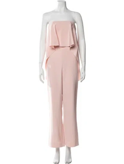 Pre-owned Christian Siriano Strapless Jumpsuit In Pink
