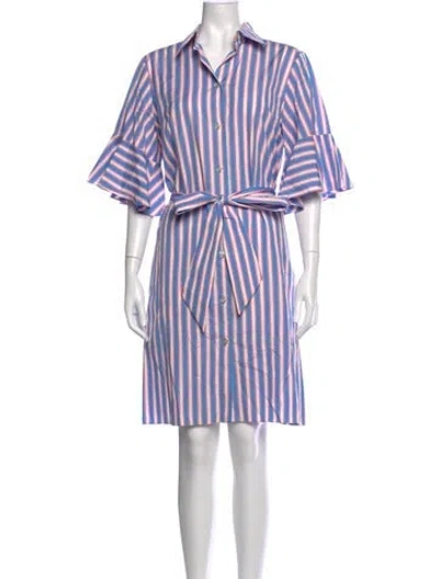 Pre-owned Christian Siriano Striped Knee-length Dress In Multi