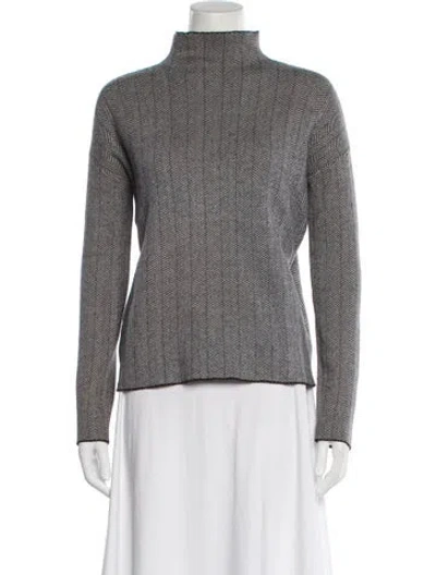 Pre-owned Christian Siriano Turtleneck Sweater In Gray