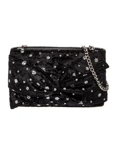 Pre-owned Christian Siriano Velvet Shoulder Bag In Black