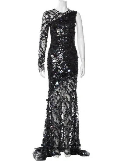 Pre-owned Christian Siriano Vintage Long Dress In Black