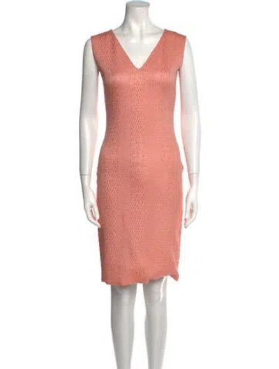 Pre-owned Christian Siriano V-neck Mini Dress In Neutral