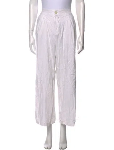 Pre-owned Christian Siriano Wide Leg Pants In White