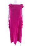 Christian Siriano Womens Fuchsia Drape Dress Pink In Pink
