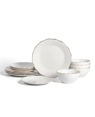 Christian Siriano Zinnia 12 Pc. Dinnerware Set, Service For 4 In Multi