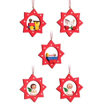 Christian Ulbricht 6 Piece Assorted Stars Hanging Figurine Ornament Set