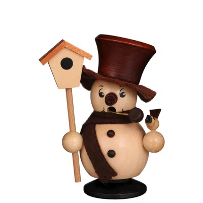 Christian Ulbricht Incense Burner - Snowman With Birdhouse (natural)