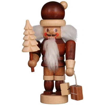 Christian Ulbricht Natural Light Wood Mini Santa Nutcracker In Brown