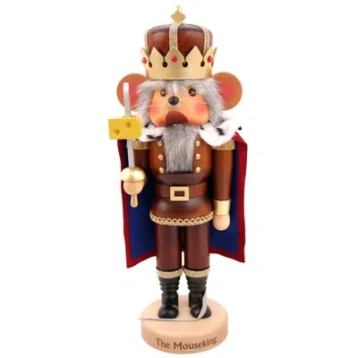 Christian Ulbricht Natural Wood Finish Mouse King With Cheese Nutcracker