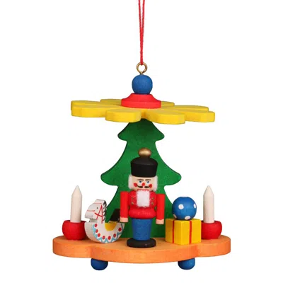 Christian Ulbricht Ornament - Colorful Pyramid With Nutcracker In Black