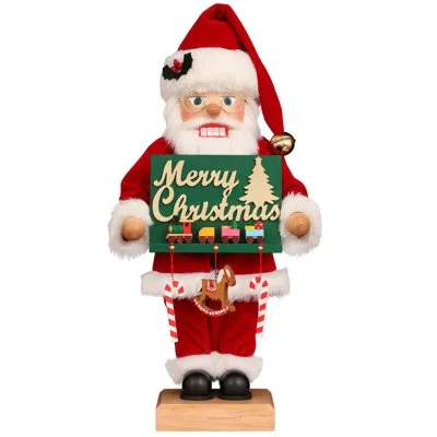 Christian Ulbricht Premium Nutcracker - Merry Christmas Santa In White;green;red
