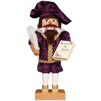 Christian Ulbricht Premium Nutcracker - William Shakespeare In Purple;white;beige