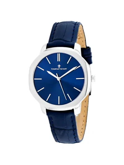 Christian Van Sant 37mm Octave Slim Watch In Blue