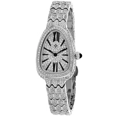 Christian Van Sant Bella Silver-tone Dial Ladies Watch Cv4600 In Black / Silver