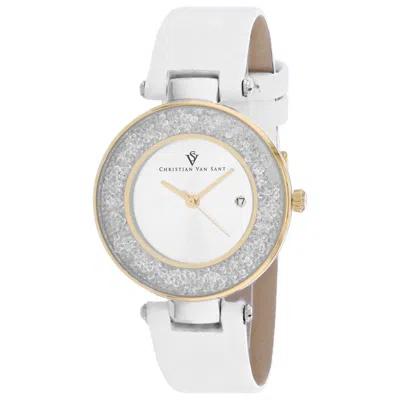 Christian Van Sant Dazzle 34mm Watch In White