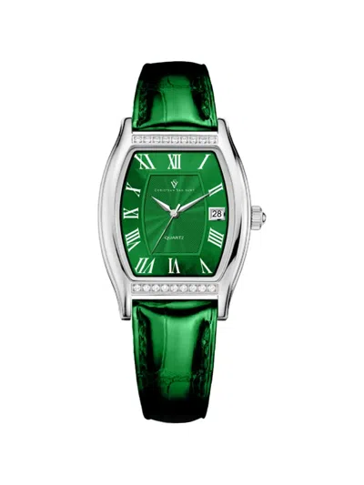 Christian Van Sant Gemma Quartz Green Dial Ladies Watch Cv2443
