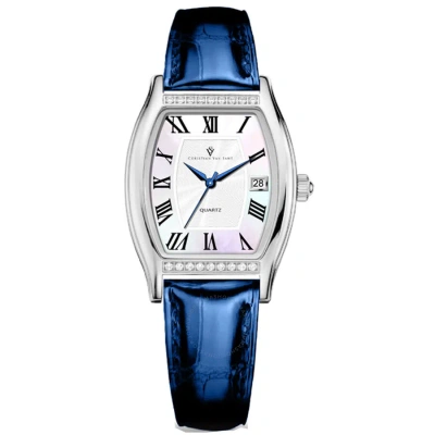 Christian Van Sant Gemma Quartz White Dial Ladies Watch Cv2442 In Blue