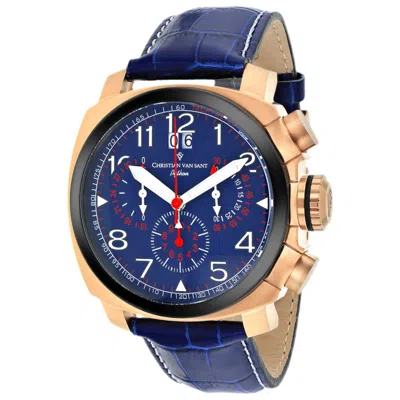 Christian Van Sant Grand Python 48mm Watch In Blue