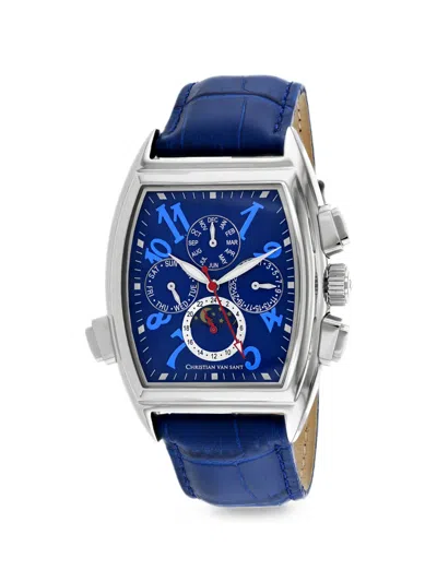Christian Van Sant Grandeur 45mm Watch In Blue