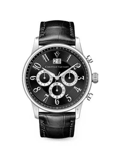 Christian Van Sant Heritage 42mm Watch In Black