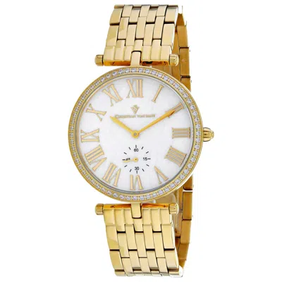 Christian Van Sant Hush Crystal-embellished 36mm Watch In Gold