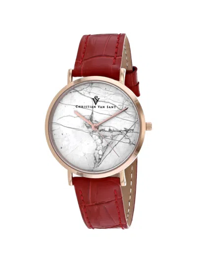 Christian Van Sant Lotus 38mm Watch In Gold