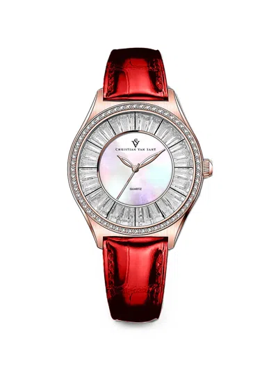 Christian Van Sant Luna 40mm Watch In White