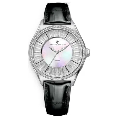 Christian Van Sant Luna 40mm Watch In Black