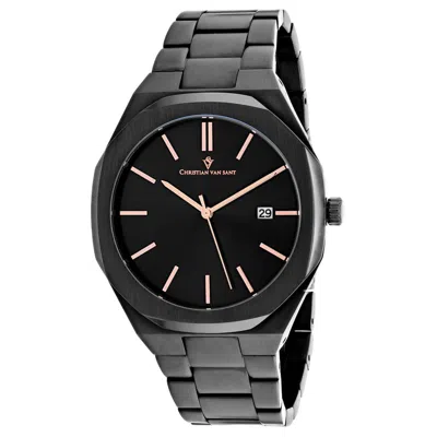 Christian Van Sant Men's Black Dial Watch
