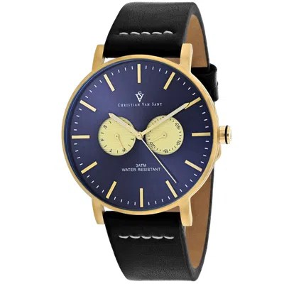 Christian Van Sant Men's Blue Dial Watch