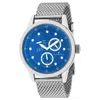 Christian Van Sant Men's Blue Dial Watch In Silver