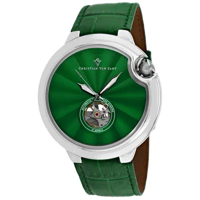 Christian Van Sant Men's Cyclone Automatic Black Dial Watch