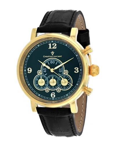 Christian Van Sant Logo-detail 42mm Watch In Green