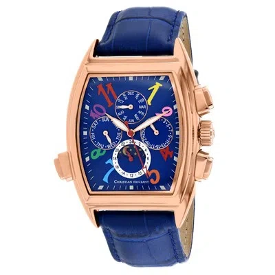Pre-owned Christian Van Sant Men's Grandeur Blue Dial Watch - Cv2138
