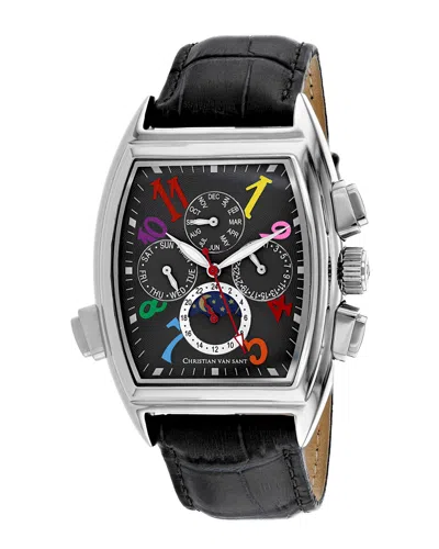 Christian Van Sant Men's Grandeur Watch In Black
