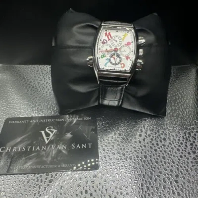Pre-owned Christian Van Sant Men's Grandeur White Dial Watch - Cv2131