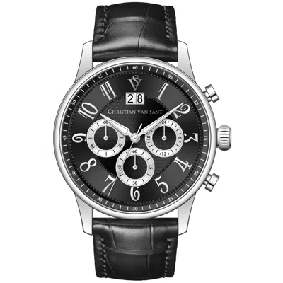 CHRISTIAN VAN SANT MEN'S HERITAGE BLACK DIAL WATCH