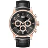 Christian Van Sant Men's Heritage Black Dial Watch In Black