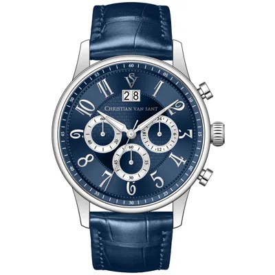 CHRISTIAN VAN SANT MEN'S HERITAGE BLUE DIAL WATCH