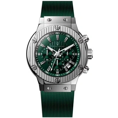 Pre-owned Christian Van Sant Men's Monarchy Green Dial Watch - Cv8143
