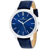 Christian Van Sant Men's Octavius Slim Blue Dial Watch In Silver
