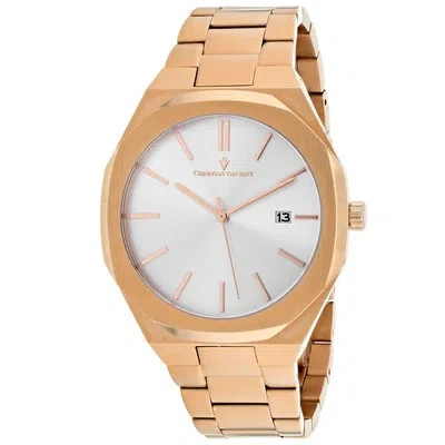 Pre-owned Christian Van Sant Men's Octavius Slim Silver Dial Watch - Cv0523