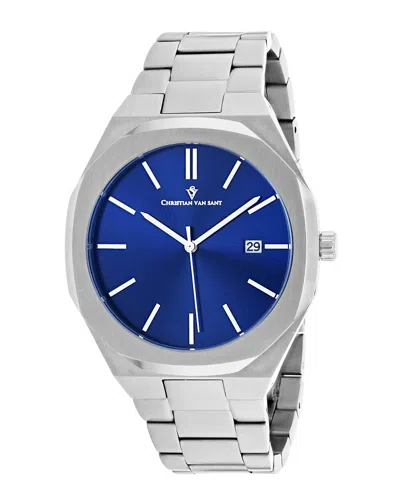 Christian Van Sant Octavius 42mm Watch In Silver