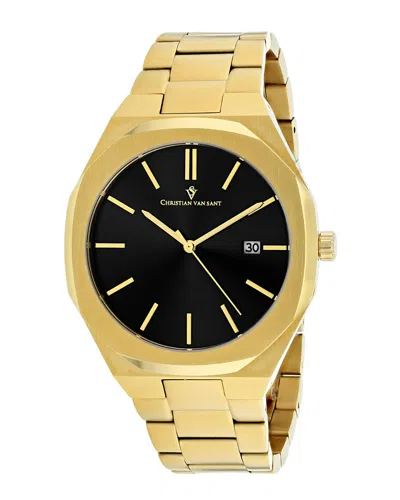 Christian Van Sant Octavius Slim 42mm Watch In Gold